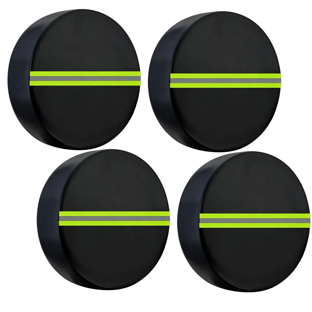 4 Piezas Bolsas para Neumáticos, Funda Protectora para Ruedas， Resistentes al Agua con Bandas Reflectantes Verdes, Funda Rueda Repuesto para Ruedas de Coche, SUV y Camión