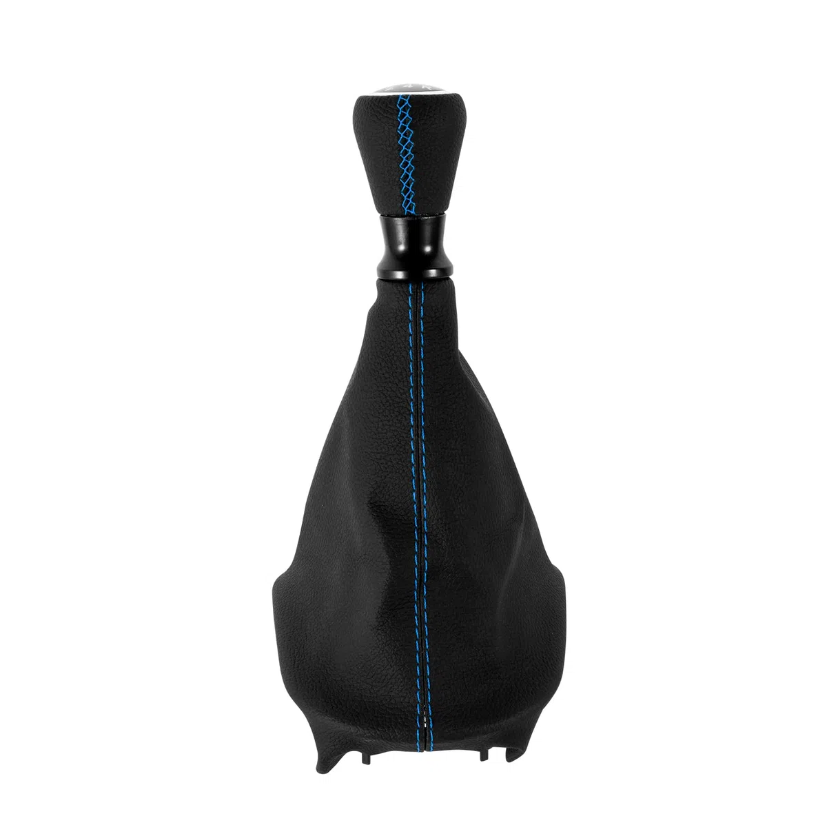 DOMENICA 5 Velocidades Pomo Palanca de Cambios Cuero con Funda Compatible de Peugeot 207 307 308 607 608 Citroen C3 C4 C5 (Azul)