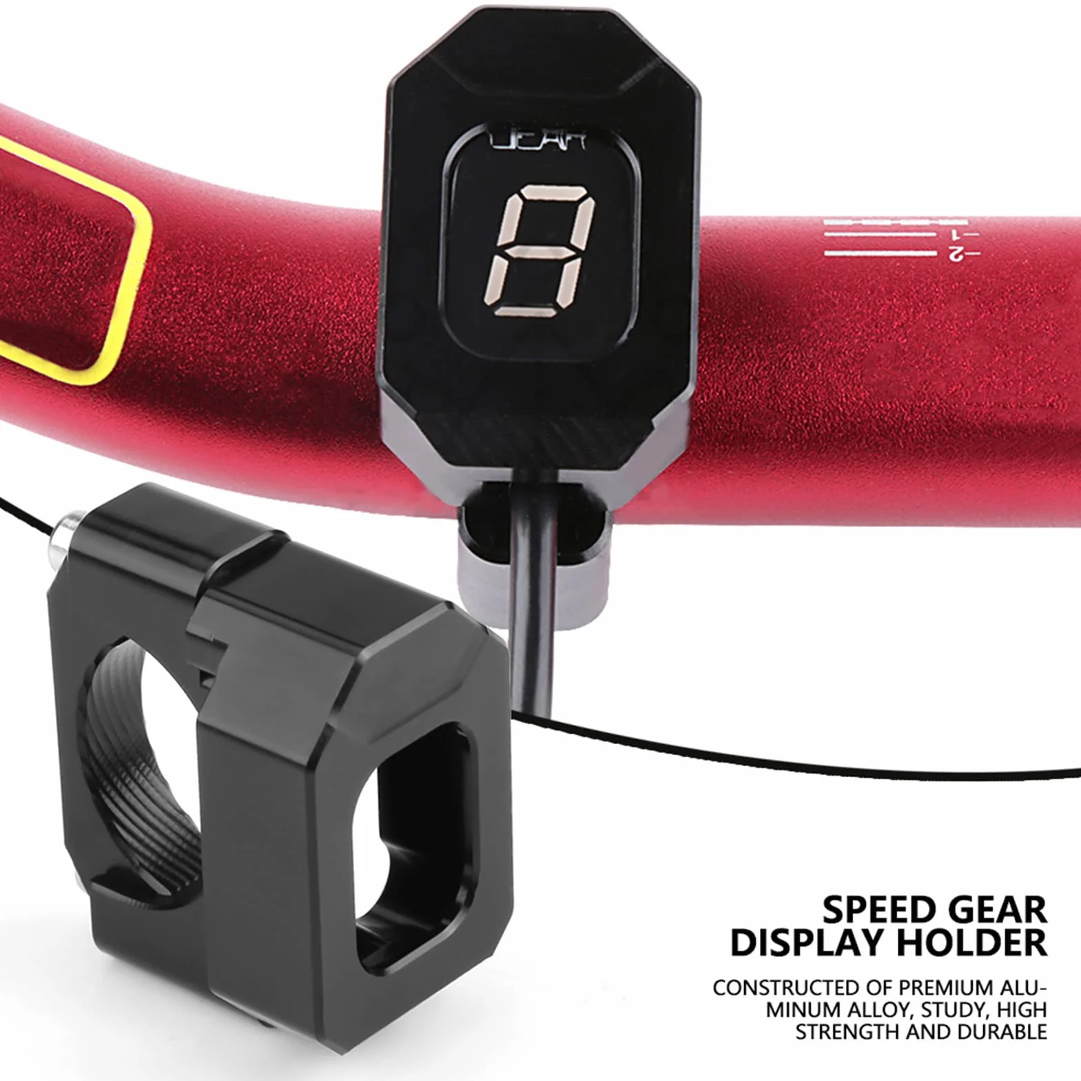 Soporte Universal para Indicador de Velocidad de Motocicleta, Montaje en Manillar, Pantalla Digital, Negro