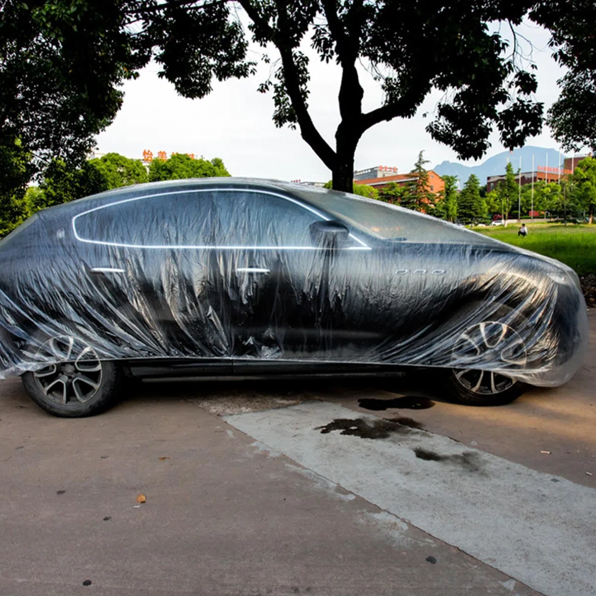 Fundas de coche para automóviles – Cubierta transparente para coches pequeños, cubierta de lluvia para coche, cubierta de garaje lavable, duradera, protección UV Shenrongtong