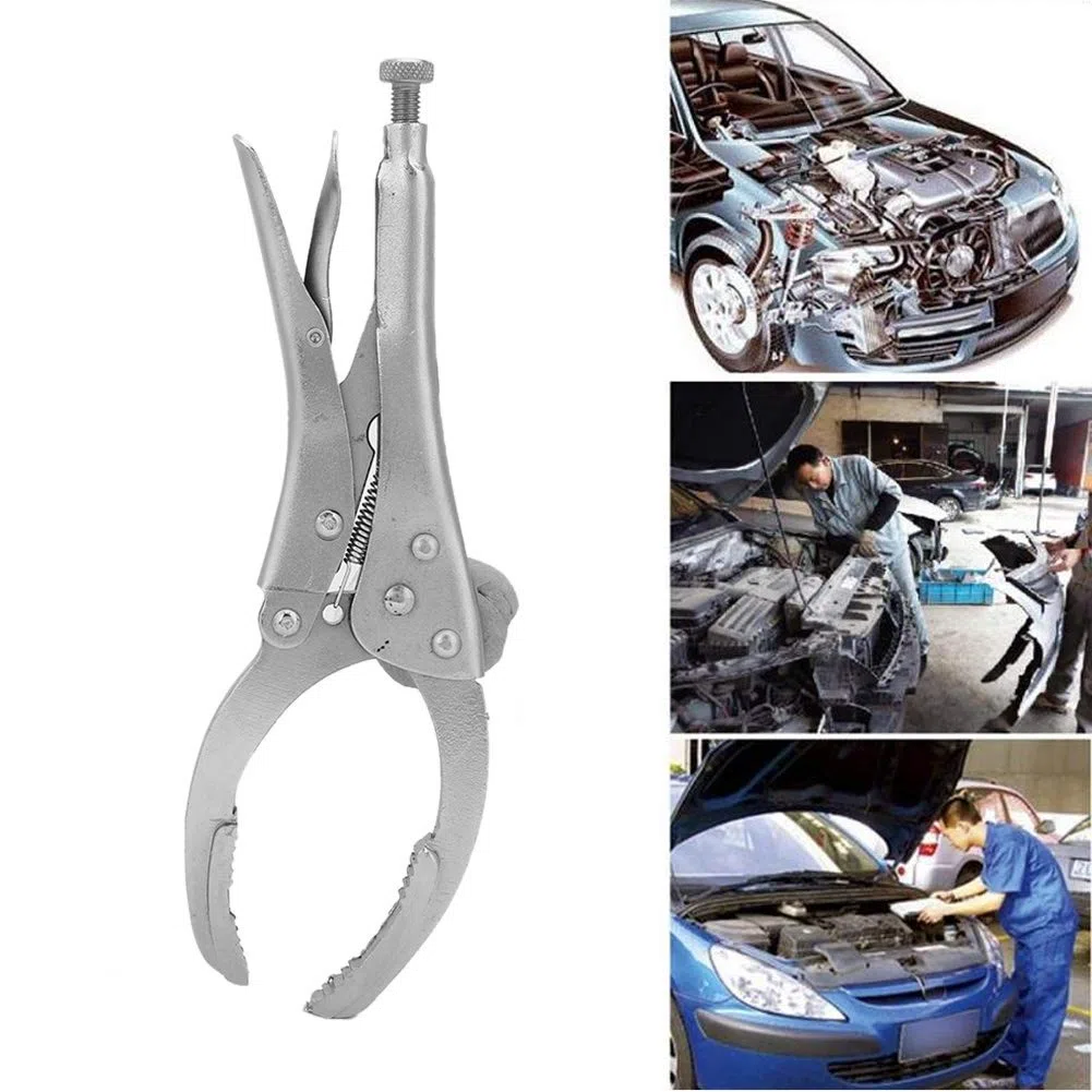 Llave de Alicates de Filtro de Aceite Ajustable, Herramienta de Extracción de Filtro de Aceite Ajustable, Llave de Tornillo de Banco de Agarre de Bloqueo de Tornillo de Banco de