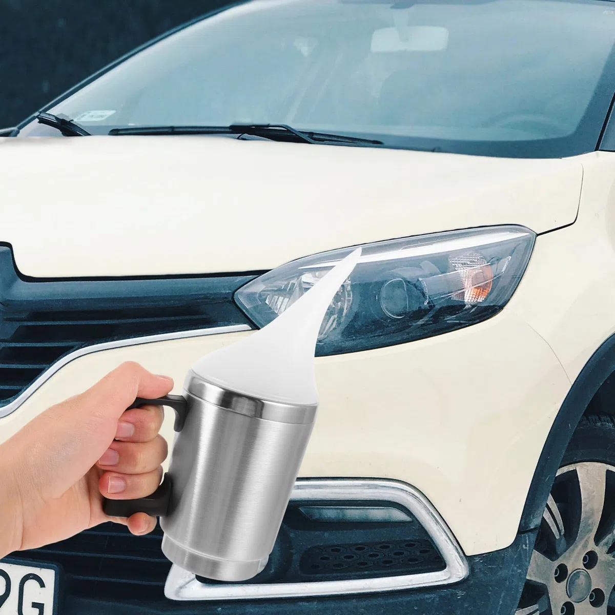 Kit De RestauracióN De Pulir Faros De Coche con Taza Atomizadora Y Herramienta De PelíCula De Tinte para Polimero Liquido RenovacióN AutomáTica Y ReparacióN RáPida De Lentes De Faros