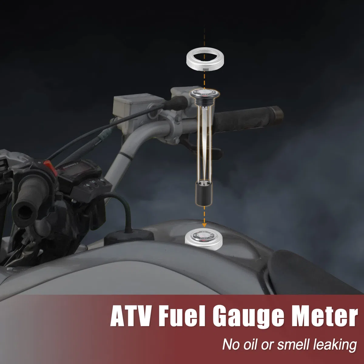 Motoforti ATV Combustible Gas Tanque Nivel Indicador Medidor con Tapa 52005-0735 Combustible Flotador Negro