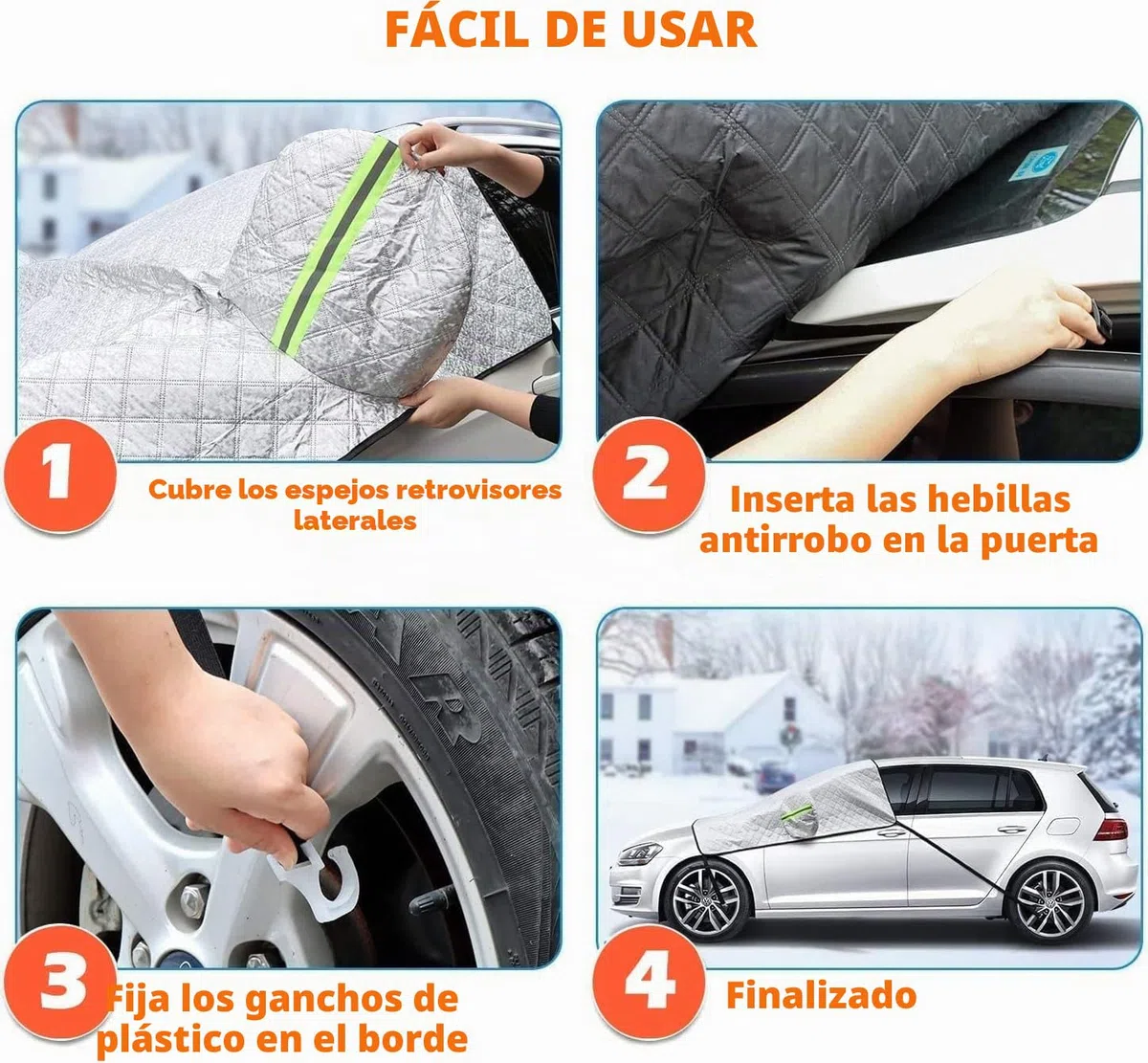 Parasol Coche Delantero,Protector de Parabrisas,Cubierta Parasol Coche Delantero,​Cubierta de Parabrisas Coche Protege de Rayos Antihielo y Nieve,UV,Lluvia,Auto Windschutzscheibe Faltbar, 230 * 145cm