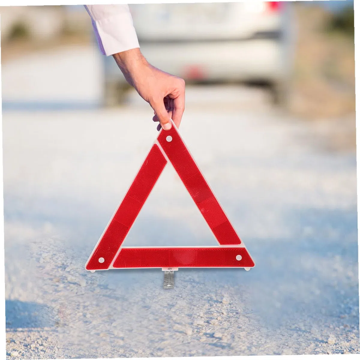 2 Unidades Triángulos Reflectantes Plegables Homologados para Emergencia En Carretera Señales De Seguridad para Coche Y Camión con Alta Visibilidad Y Fácil Configuración