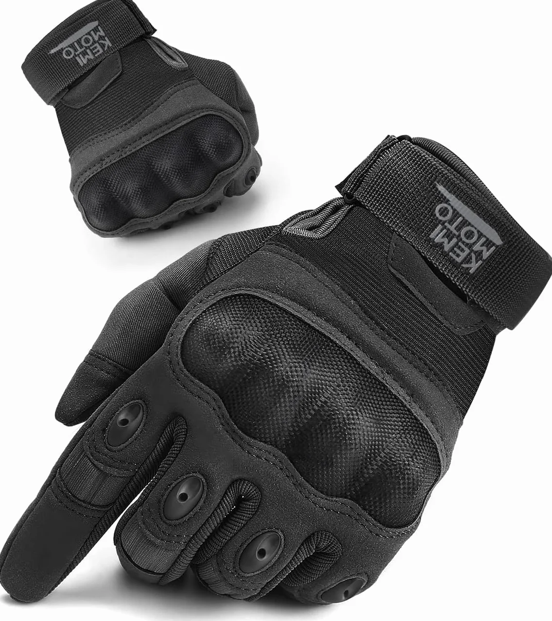 KEMIMOTO Guantes Moto Hombre, Guantes Moto Pantalla Táctil Protección, Tácticos Militares Dedo Completo Antideslizante para MTB ATV Escalada Paintball Motocross