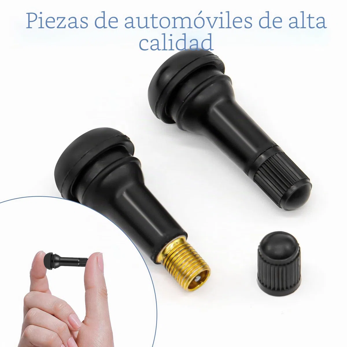 100 unidades TR413 Válvulas de goma, Válvulas de neumáticos universales, Válvulas de coche Snap-In, Válvula de neumático para neumáticos de coche y motocicletas