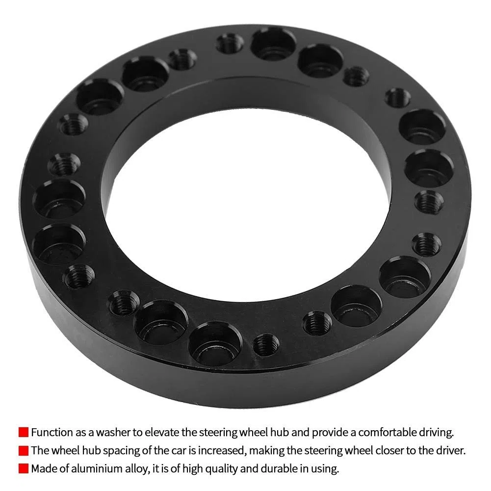 Espaciador de volante, kit de adaptador universal de 12,5 mm para volante de coche