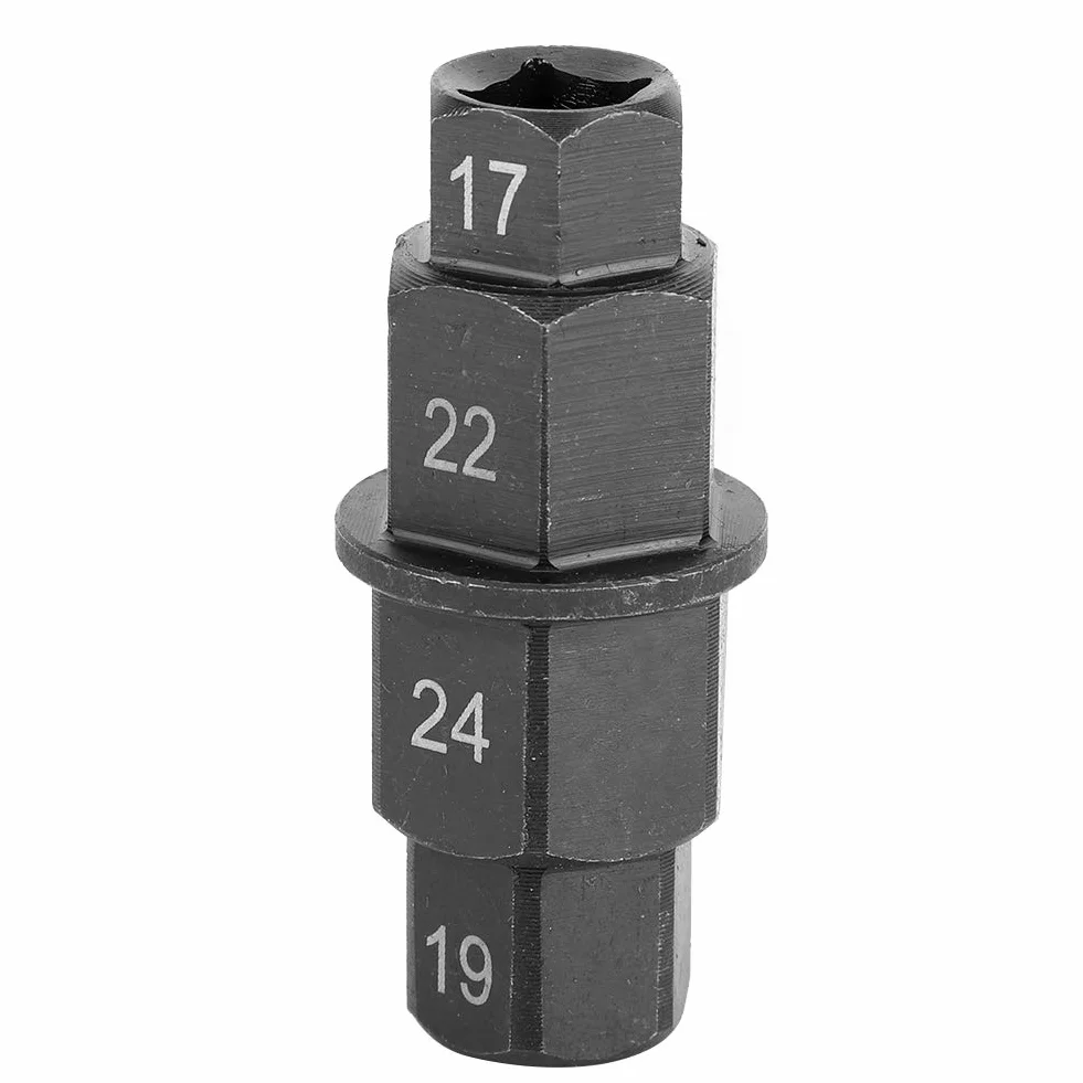 Terisass Motocicleta Eje Herramienta de desmontaje de la Rueda Husillo Desmontaje Llave Motocicleta Moto Ruedas Herramienta Llave hexagonal Negro Ajuste