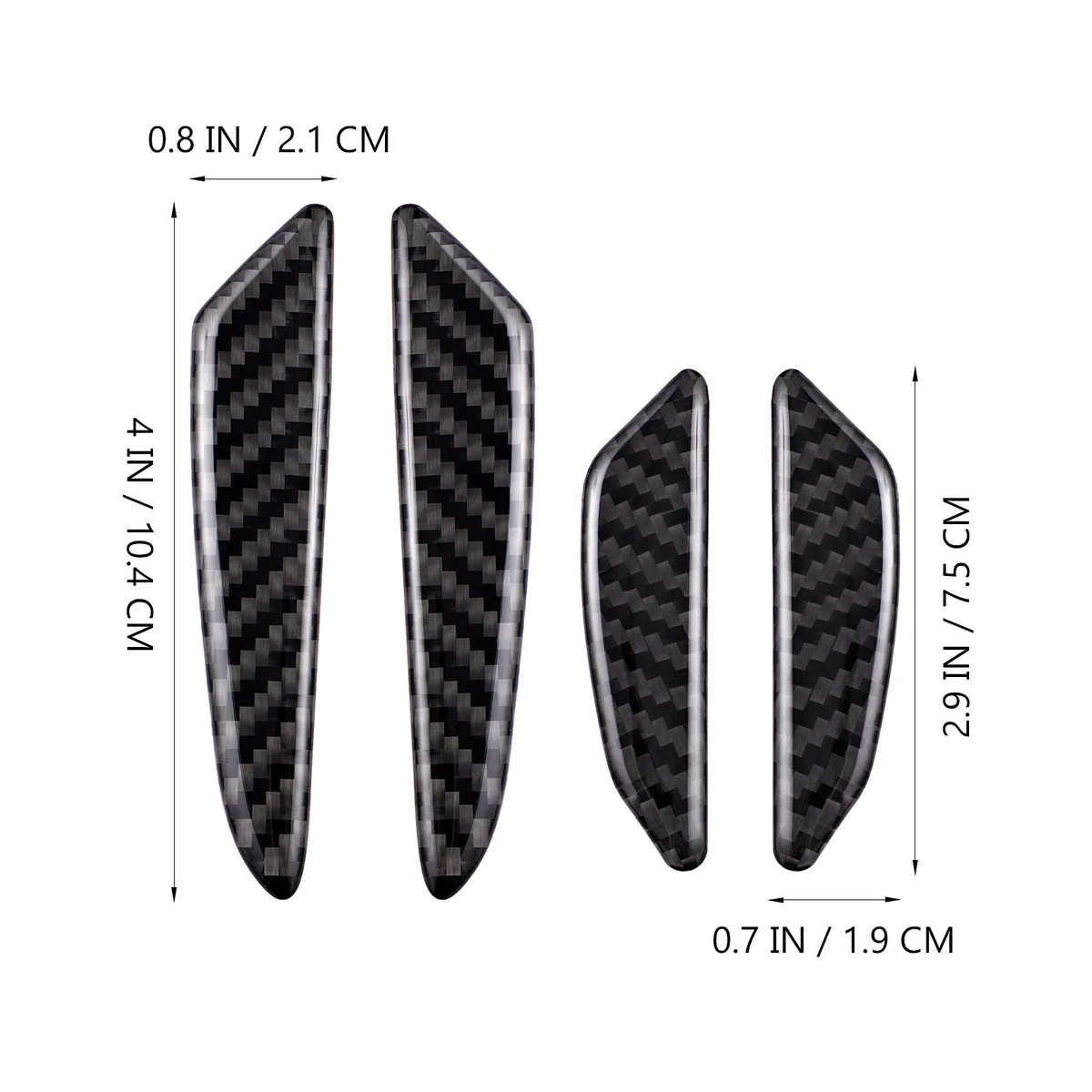 WINOMO Adhesivos Decorativos Anti-Arañazos para Borde de Puerta de Coche, Tiras, 4 Piezas (Negro)