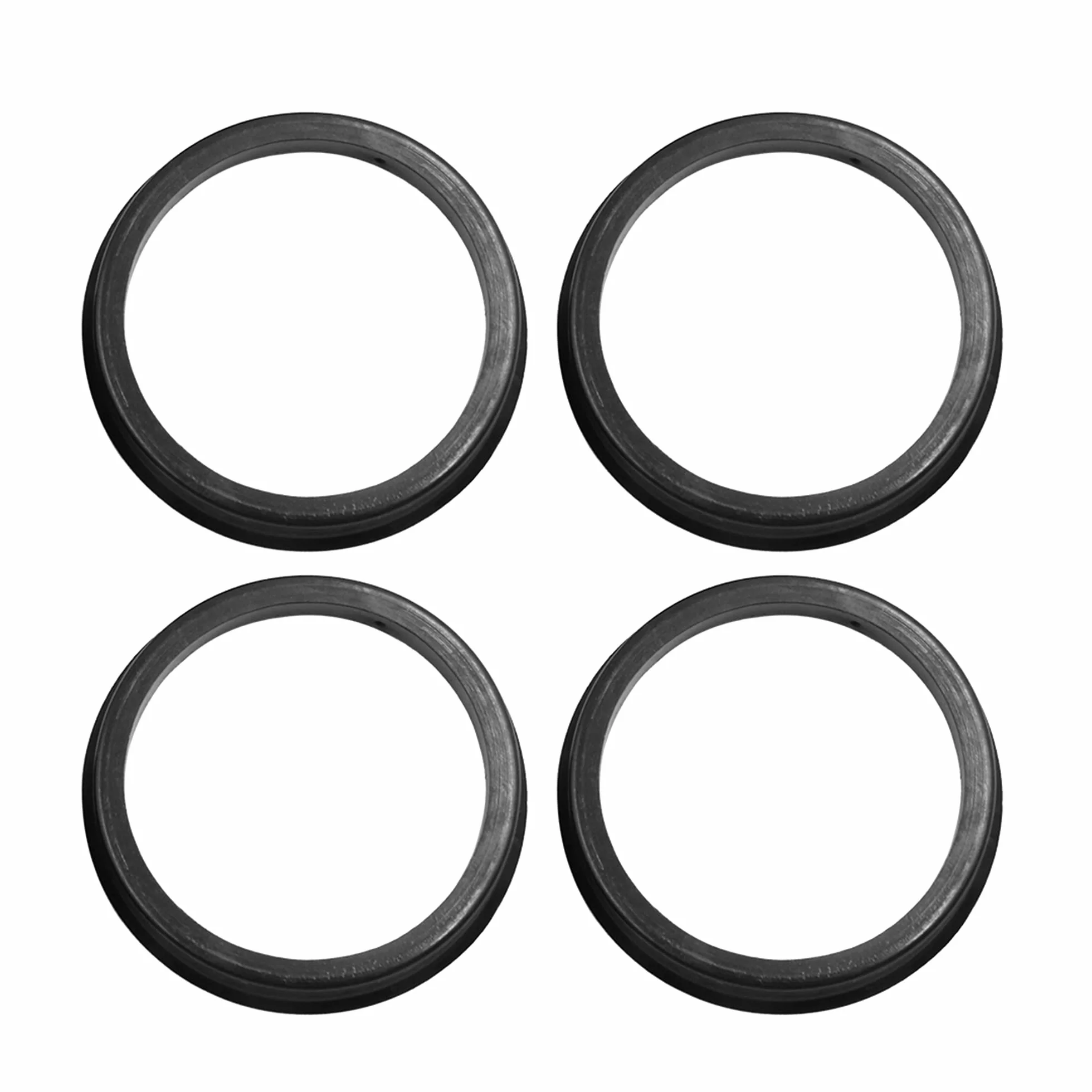sourcing map 4Pcs círculo Centrico Plástico Negro de Eje de Llanta de Rueda de Coche 67,1mm a 57,1mm Anillos de Centrales