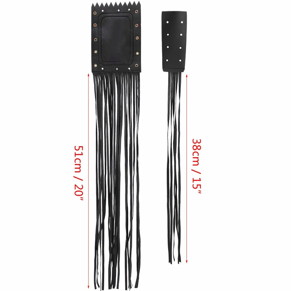 Fydun Universal 2 Piezas Cubierta de Agarre con Flecos Y Borlas para Manillar de Motocicleta Cuero Sintético Cubierta de Palanca