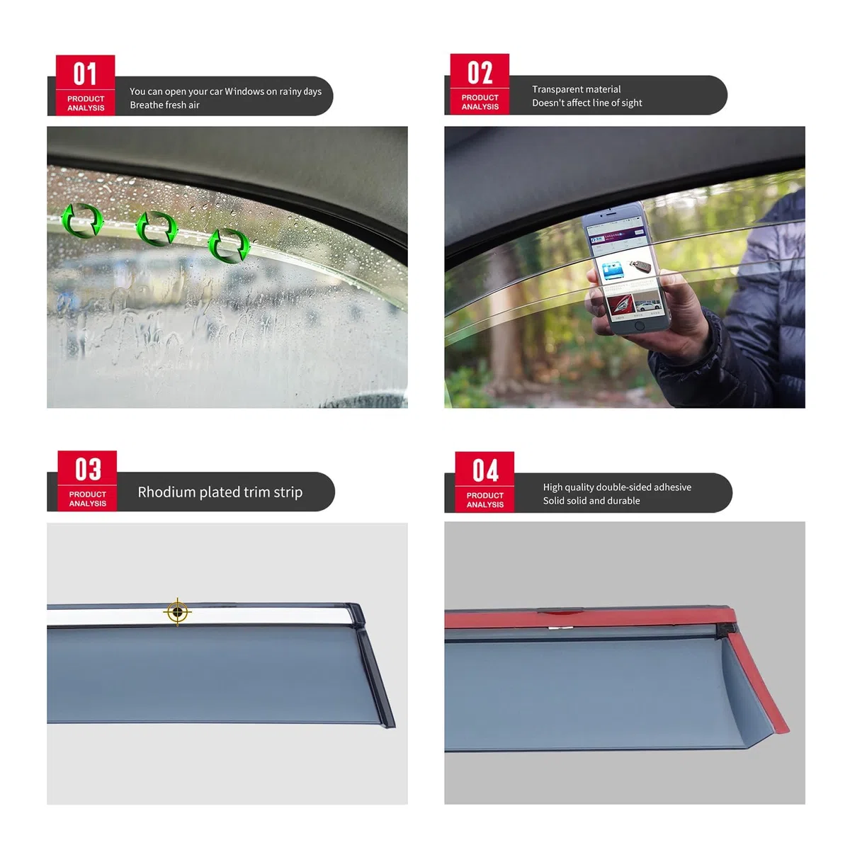 Deflector de Viento para Ventanas de Coche,Compatible para DR 4 2016-2020,Accesorios de Coche