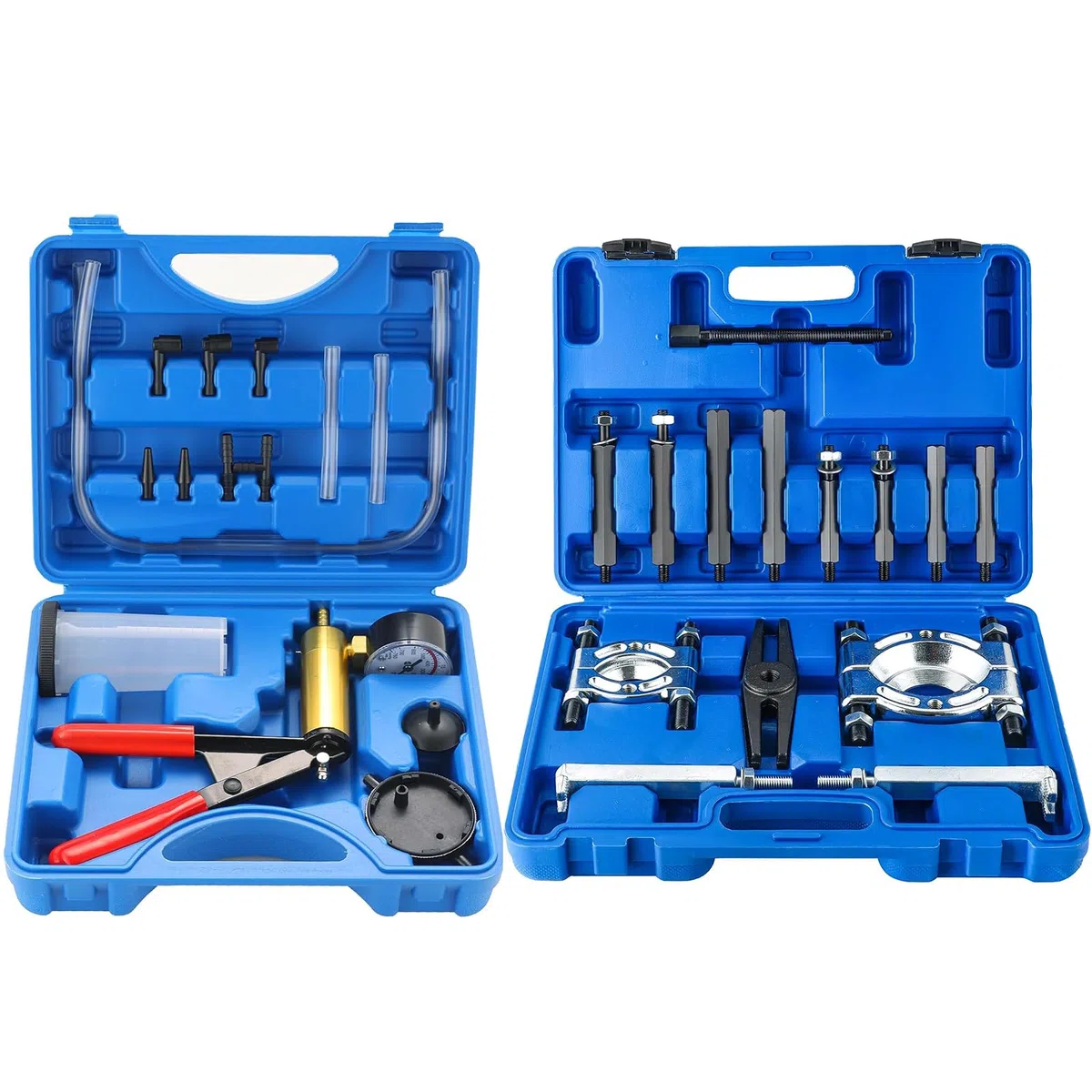 Kit de purgador de Frenos y Bomba de vacío 2 en 1 y Juego de extractores de cojinetes de Alta Resistencia de 14 Piezas