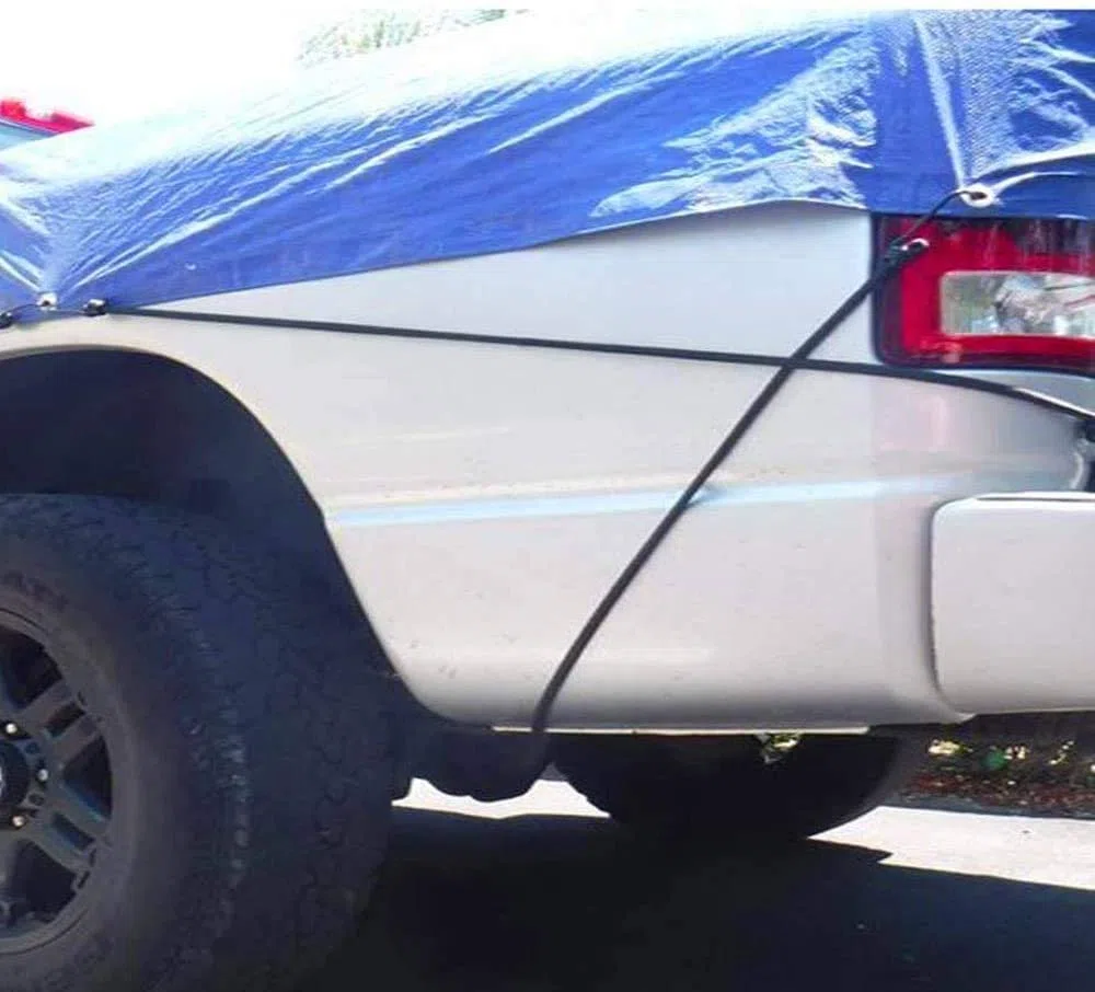 Cuerda elástica de 2 m con Gancho, Correas elásticas largas para Equipaje, Resistente, Cuerda elástica Negra para Motocicleta, Coche, Caravana, Troncos, Bicicleta, Transporte, Bloqueo