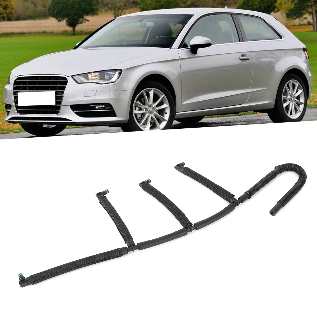 Tubo de Retorno de Combustible 03L130235AF, Reemplazo Compatible con Audi A1 1.6 TDI 2010-2015, Línea de Rebose con Junta de Caucho