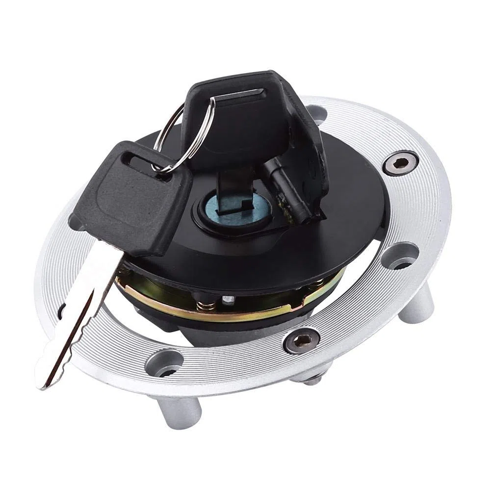 Fydun Tapón del Tanque de Combustible de Gas, Tapa del Tanque del Tanque de Combustible de Gas de Aluminio con 2 Teclas para GSXR 600 750 GSXR1300