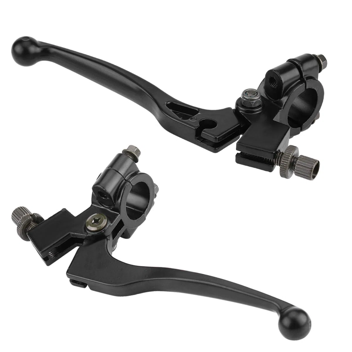 Palanca de embrague, manillar de 22 mm y 7/8 pulgadas, palanca de embrague de aluminio plegable con percha negra para - Dirt Pit Bike