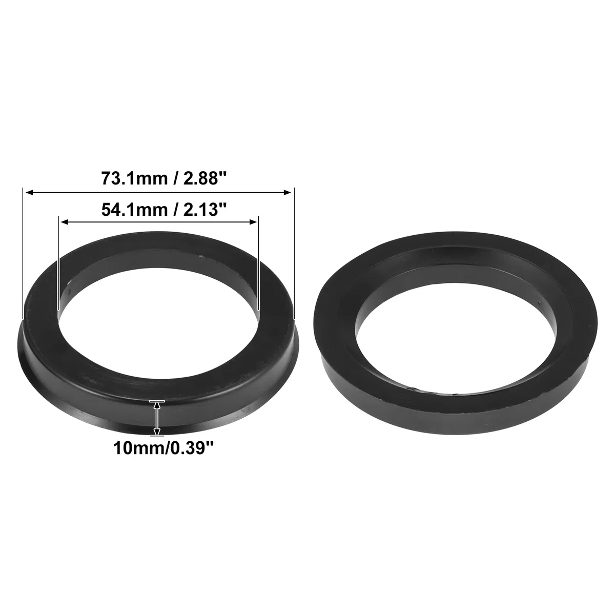 X AUTOHAUX 4 Piezas Plástico 73,1mm a 54,1mm Coche Céntrico Anillos Rueda Interior Diámetro Espaciador Anillos de Centrales
