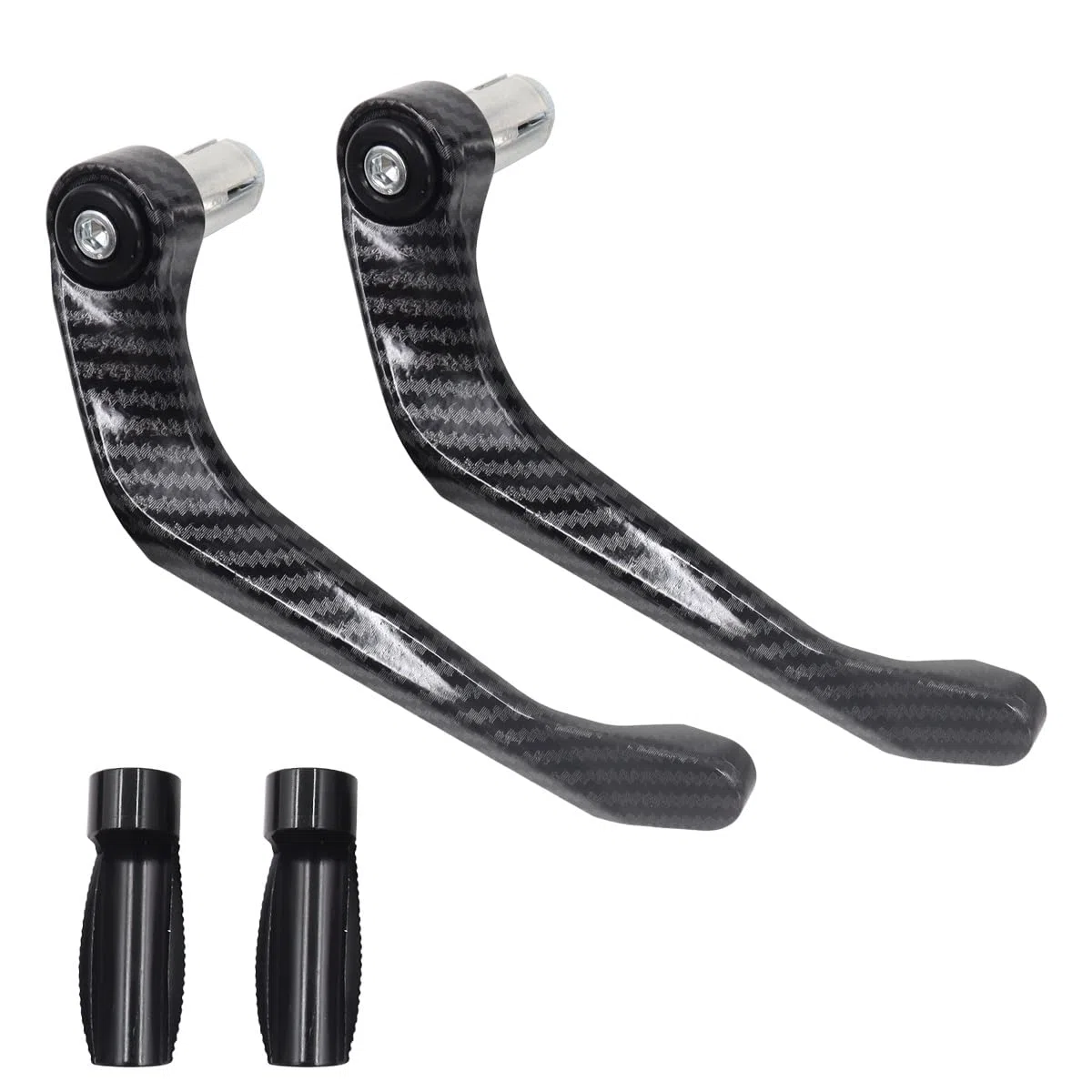 1 par de Protectores de Freno y Embrague para Manillar de Motocicleta, para Moto, Coche eléctrico y Bicicleta de montaña (Negro)