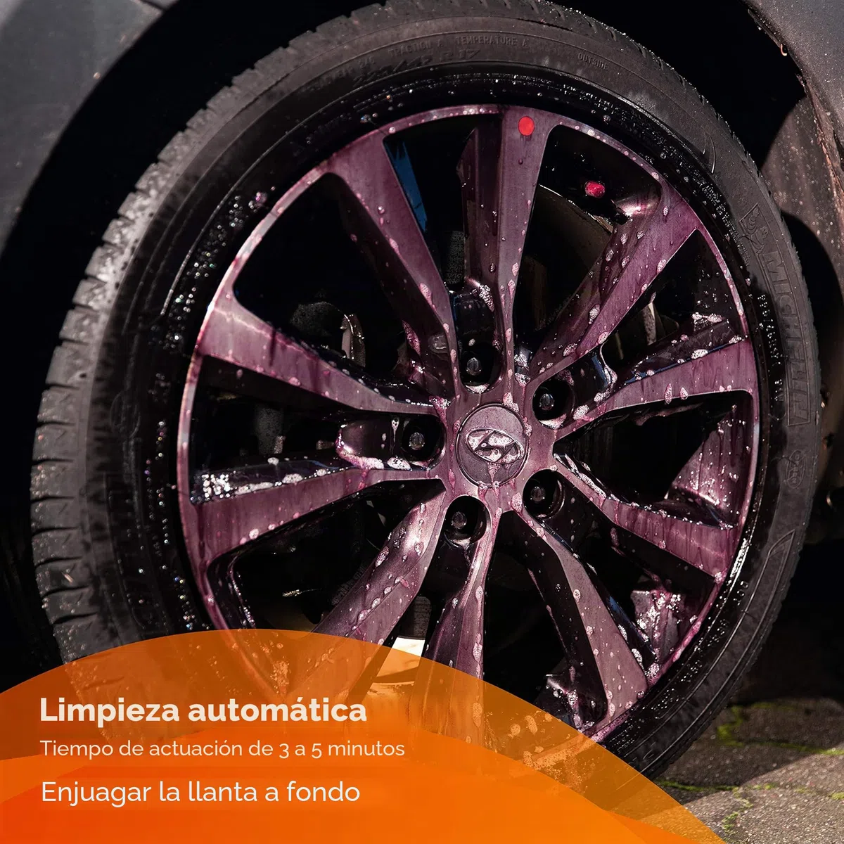TUGA Diablo de aluminio Limpia-llantas especial, bote aerosol de 1000 ml