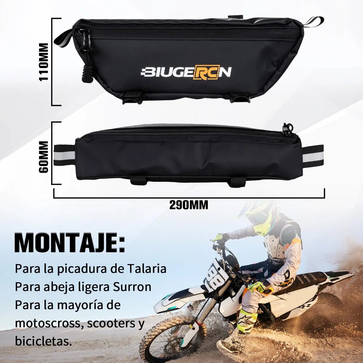 Bolsa Manillar Moto Bolsa Herramientas Moto Universal para Surron S/X/L1E para Talaria X3/MX4/MX5 Motocross Enduro E-Bike