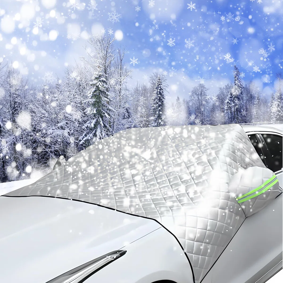 Funda de Parabrisas de Invierno para Coche 230 * 146cm Windscreen Cover Cold Protector Parabrisas Hielo Coche Protector Parabrisas Coche Cubierta Nieveparabrisas Protege