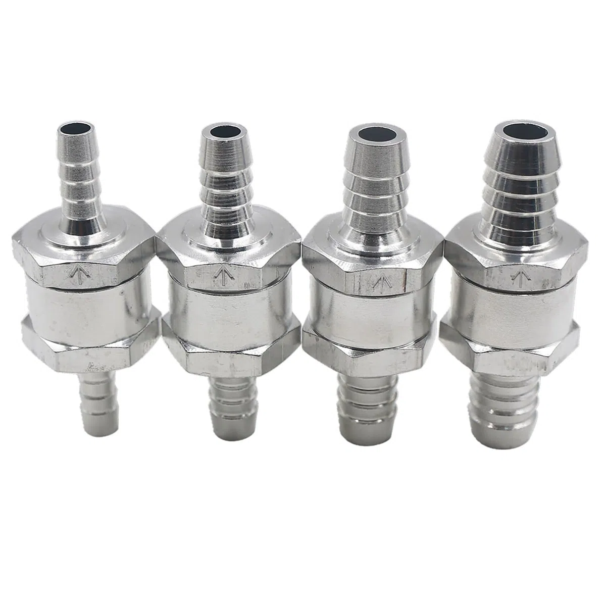 Válvula Antirretorno Unidireccional 5 Piezas Válvula de Retención de Combustible Valvula Anti Retorno Agua Válvula Antirretorno de Aluminio para Automóvil, Barco, Helicóptero (4mm 6mm 8mm 10mm 12mm)