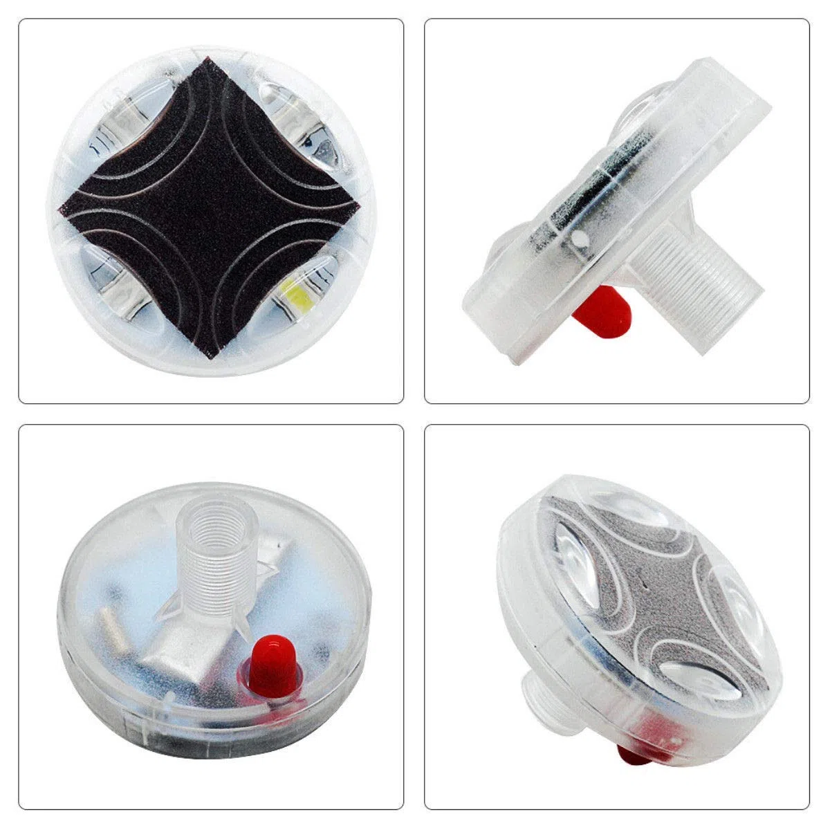 Luces LED de rueda de coche, luces solares LED coloridas para neumáticos, 4 modos de luz intermitente, impermeable, kit de lámpara estroboscópica para coche, vehículo, motocicleta