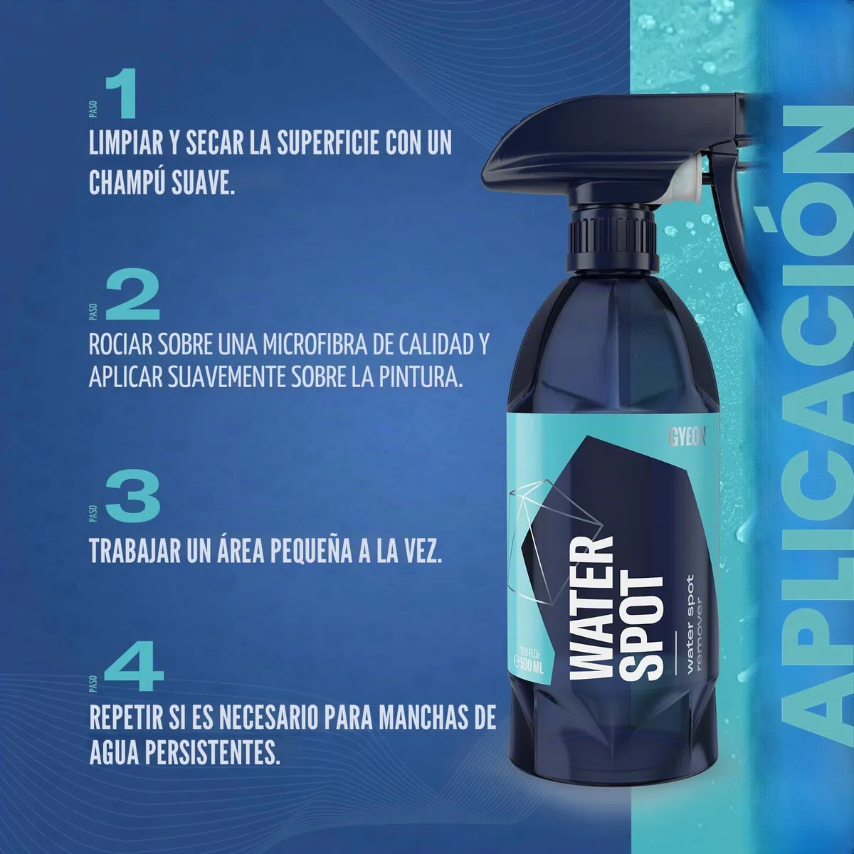 GYEON Q²M WaterSpot - Potente removedor de manchas de agua para pintura automotriz y coches con revestimiento cerámico - Seguro, eficaz y fácil de usar - Producto esencial para el mantenimiento de los
