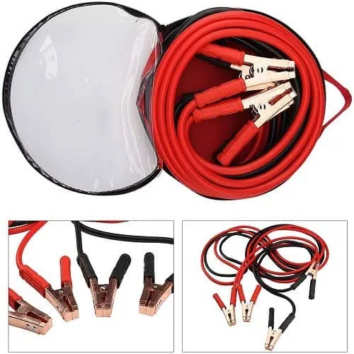CABLEPELADO - Pinzas de batería de Coche y Motos 2.5 Metros - Cable arrancador - Pinza cocodrilo - Gran amperaje - Bolsa Transporte - 800 A