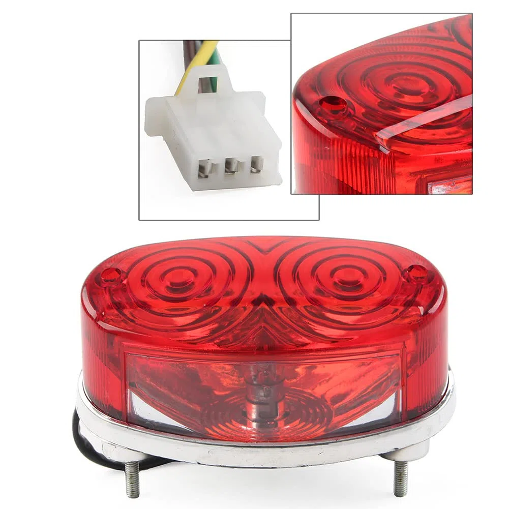 SIKUAI Luz trasera de freno LED para motocicleta Universa 110 mm Para motor de 50 cc, 70 cc, 90 cc, 110 cc, 125 cc, 150 cc, 200 cc y 250 cc, ATV, Quad Bike, 4 ruedas.