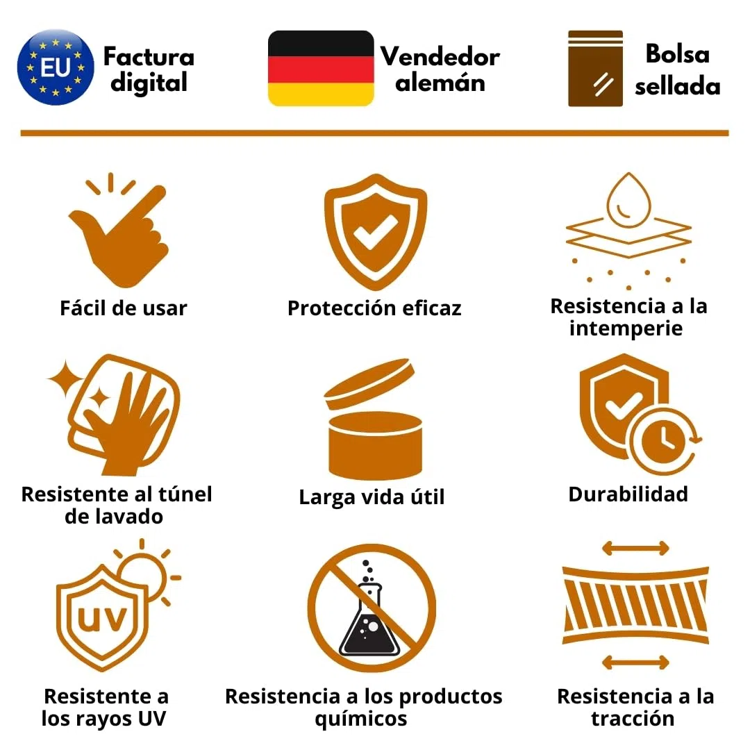 DIN EN ISO 527 - Lámina protectora de protección contra impactos de piedras, resistente a los rayos UV, para coche, moto, bicicleta, fabricado con O rafol Stone Guard(transparente brillante, 12