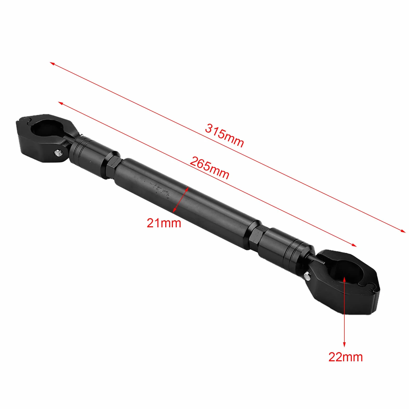 Barra de equilibrio universal Ymiko 22mm manillar moto aleación de aluminio negro