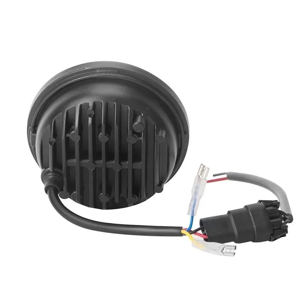 Faros Antiniebla LED 4,5 Pulgadas Y 30 W Color Rojo Blanco DRL Ámbar Intermitentes Halo Luz Cruce Auxiliar Para Motocicleta Luces Antiniebla Luz Niebla(Cromo)