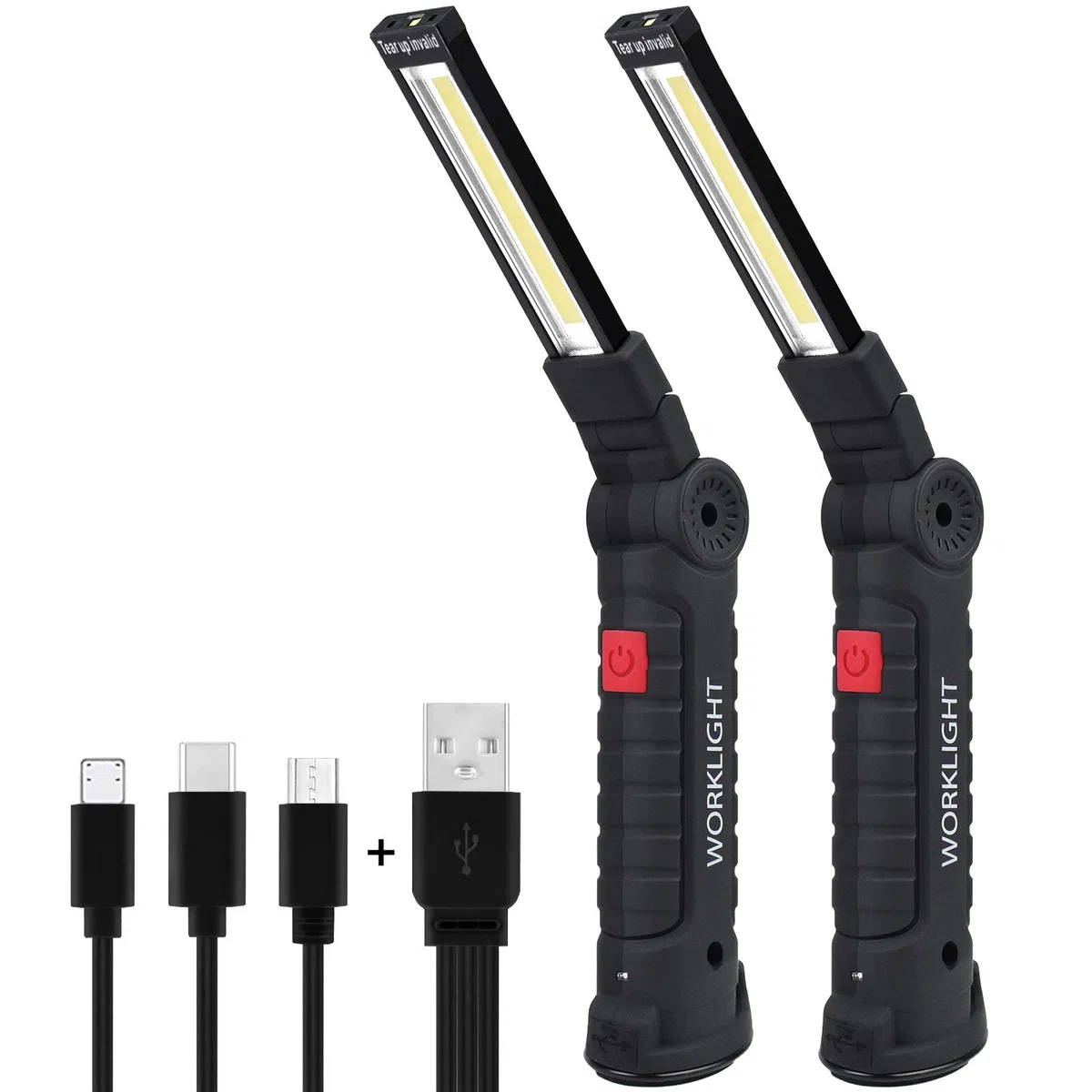 Lámpara de trabajo portátil LED recargable con luz magnética (5 modos)