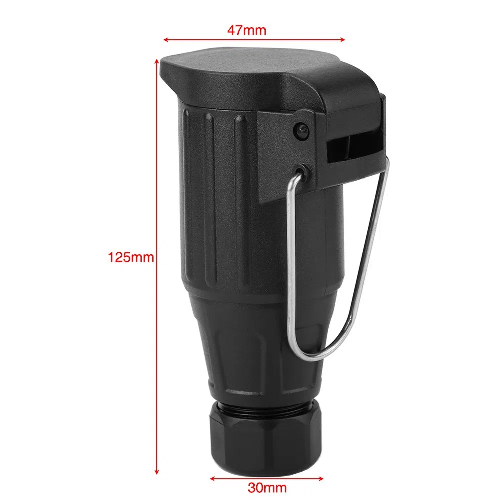 Qiilu 12V 13-Pin Enchufe de Remolque de plástico Enchufe de cableado Adaptador Conector para Remolque Caravana