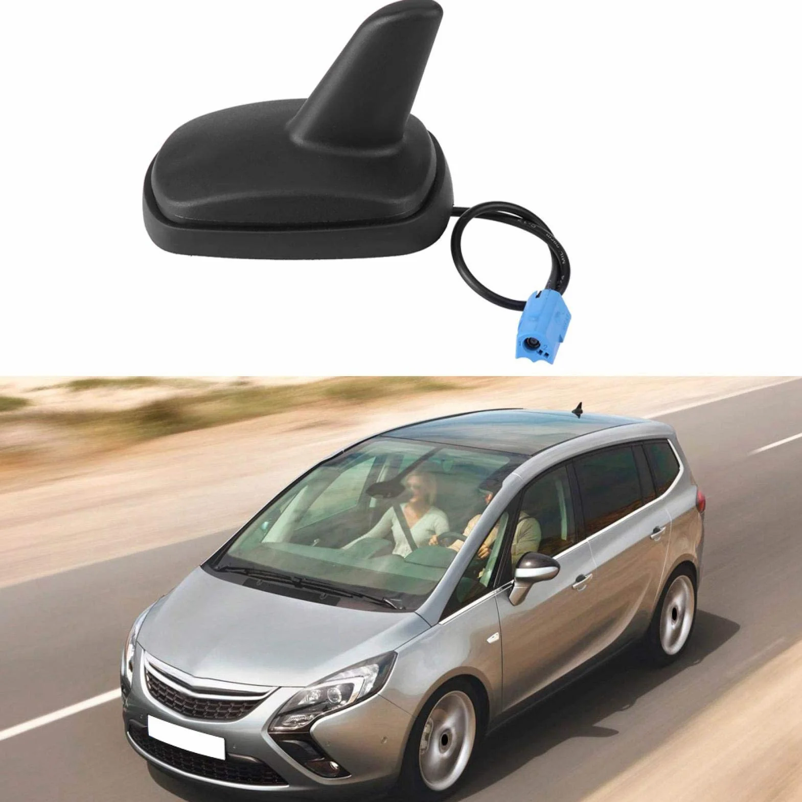 Antena para Techo de Coche, Antena de Aleta de tiburón para Techo de Coche, Compatible con Opel Astra Zafira Vauxhall Vectra, Accesorios de instalación y reparación de automóviles