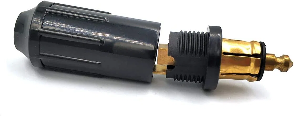 Enchufes Macho DIN Hella 12V Adaptador de Encendedor Compatible con Motos de Enchufe Europeo
