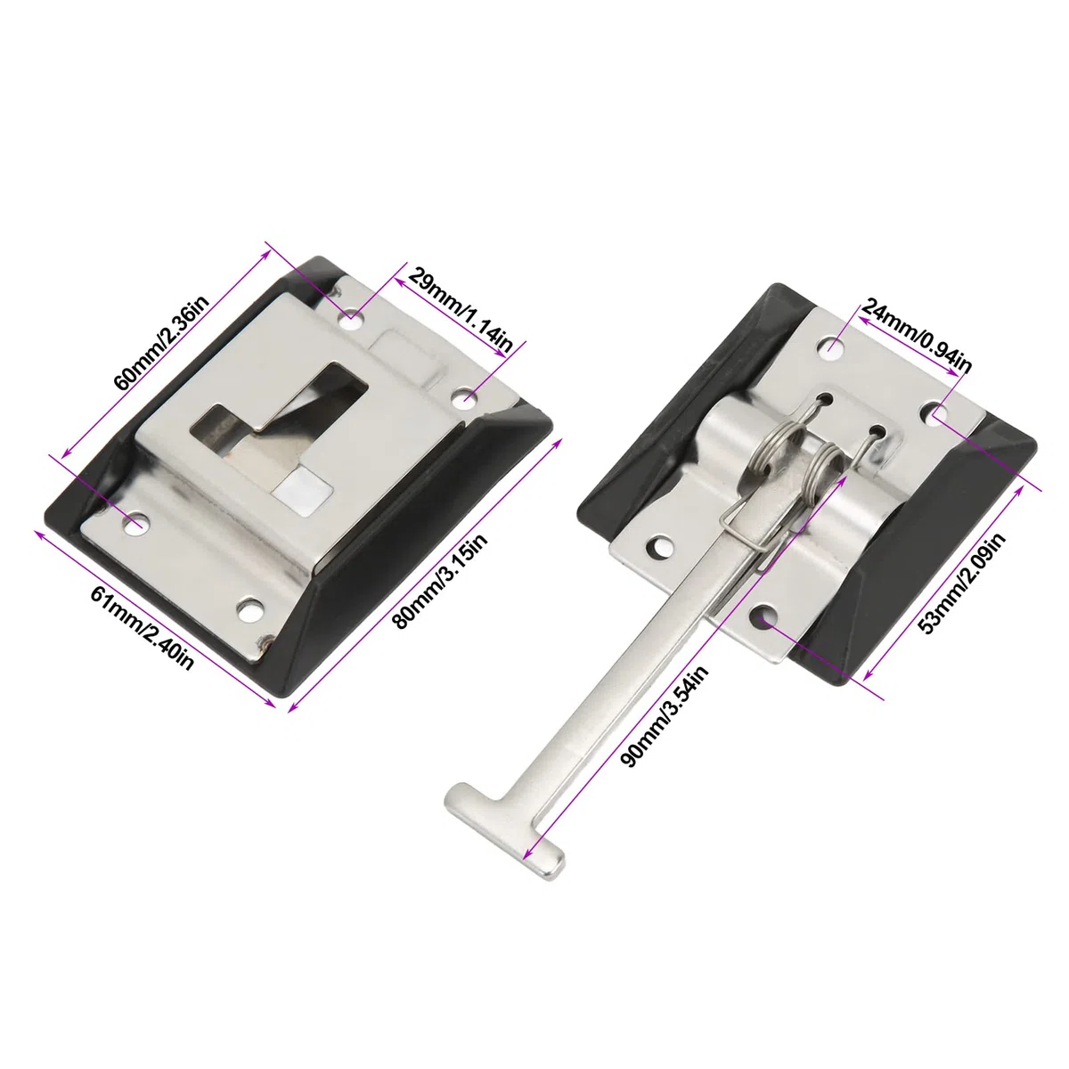 Soporte para Puerta de Remolque Estilo T, Acero Inoxidable 316, Resistente, Universal, Entrada Pulida para RV, Remolque, Caravana, Casa Rodante