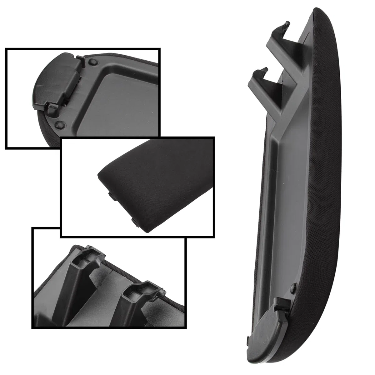 Cubierta Reposabrazos para Consola Central Tela Suave Compatible con Jetta Bora Golf MK4 Polo 6R 9N Skoda Octavia Passat B5 Mediana Tapa Reposabrazos Negro 18D867173 3B0867173