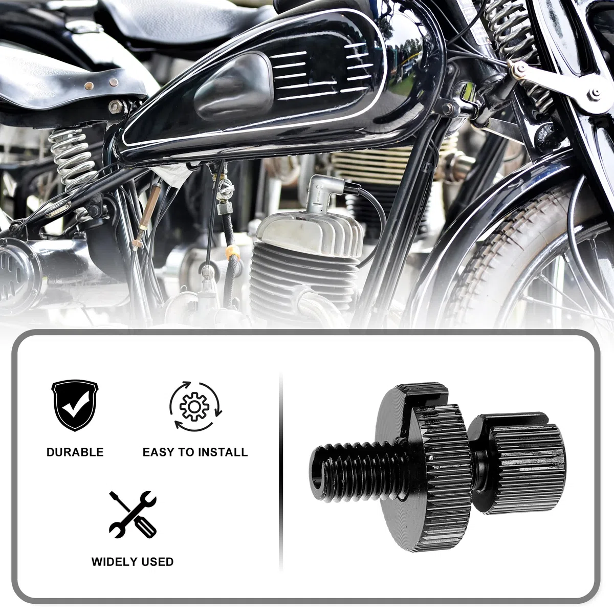 X AUTOHAUX 4uds M8 Freno Embrague Cable Línea Ajustador Tornillo Negro Plateado Tono