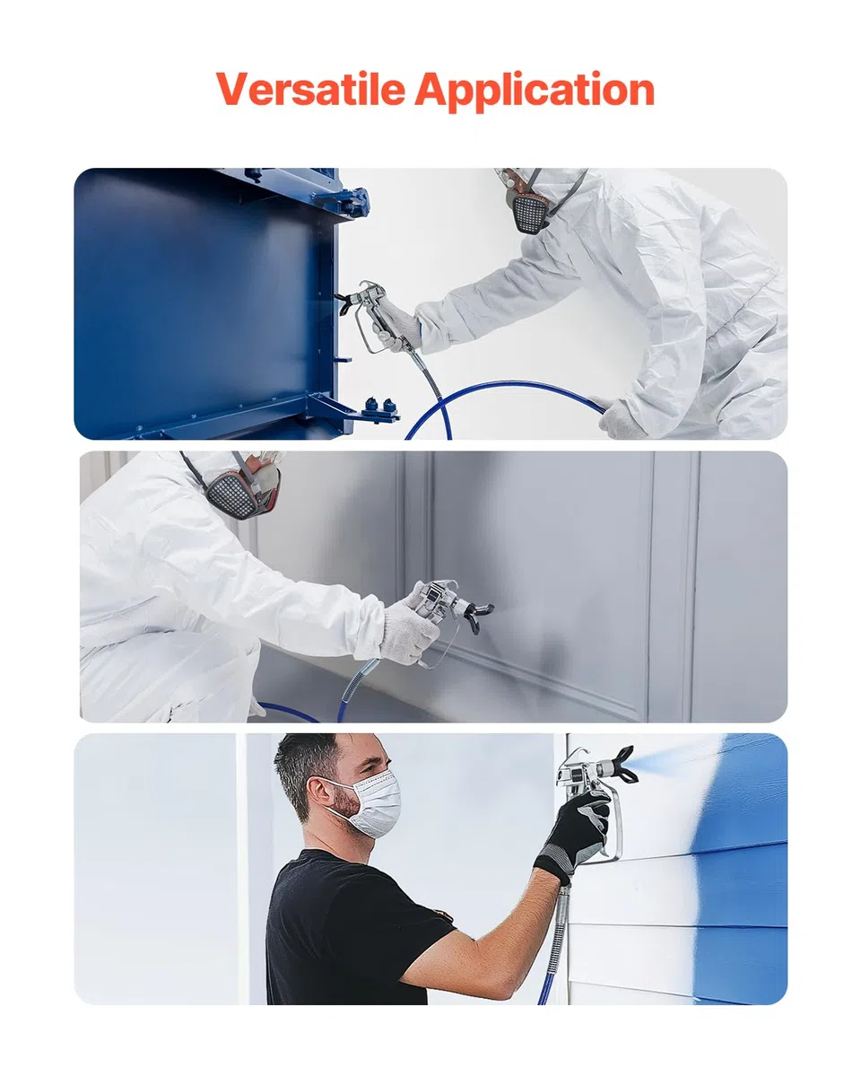 VEVOR Manguera para Pulverizador de Pintura sin Aire de 7,62 m Manguera Universal Flexible de 1/4 pulgada para Pulverizador de Pintura sin Aire de Alta Presión de 4350 PSI para Pulverizador de Pintura