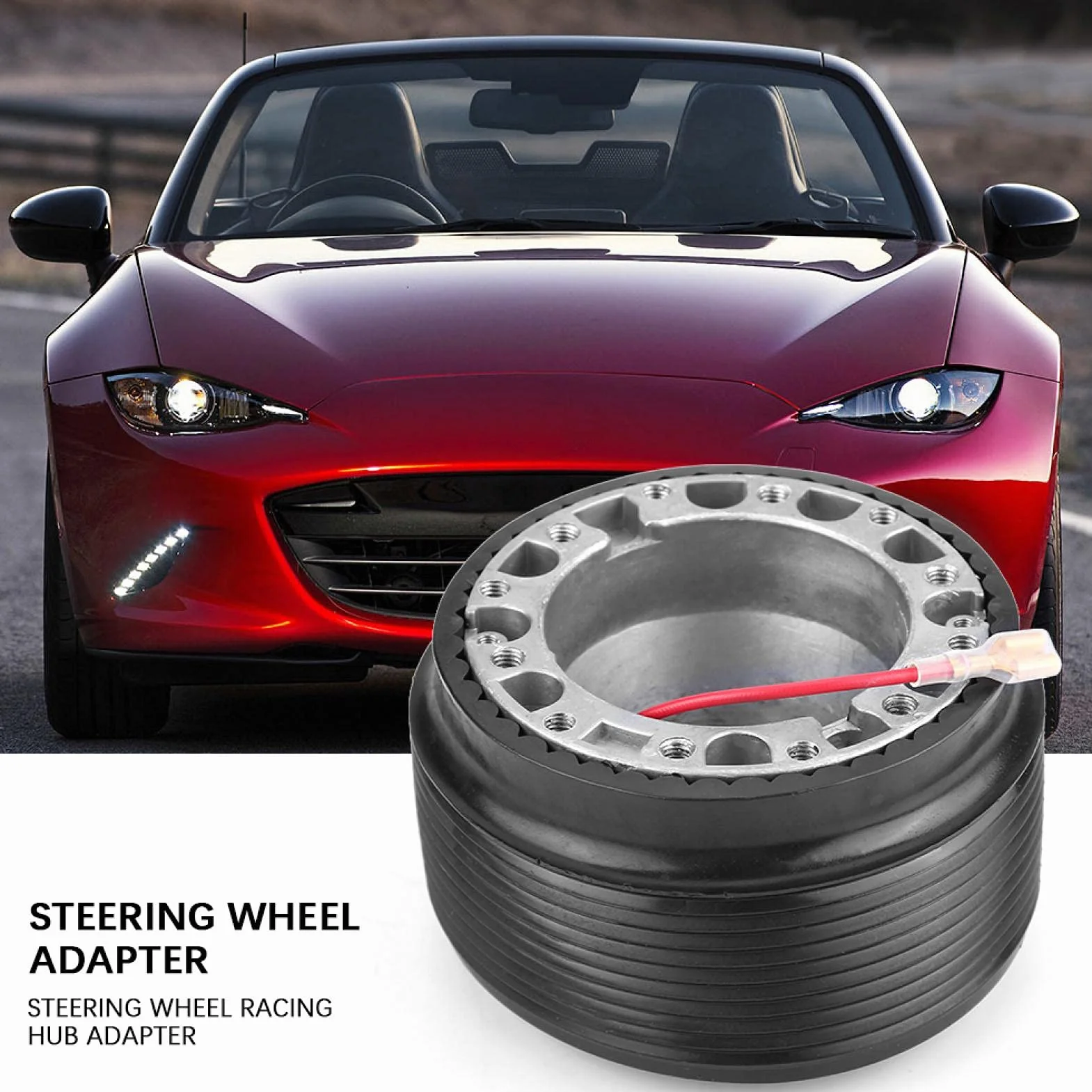 Venta loca Buje de Volante, Adaptador de Volante de Elección Ideal, Coche Deportivo Reparador Conductor para Coche