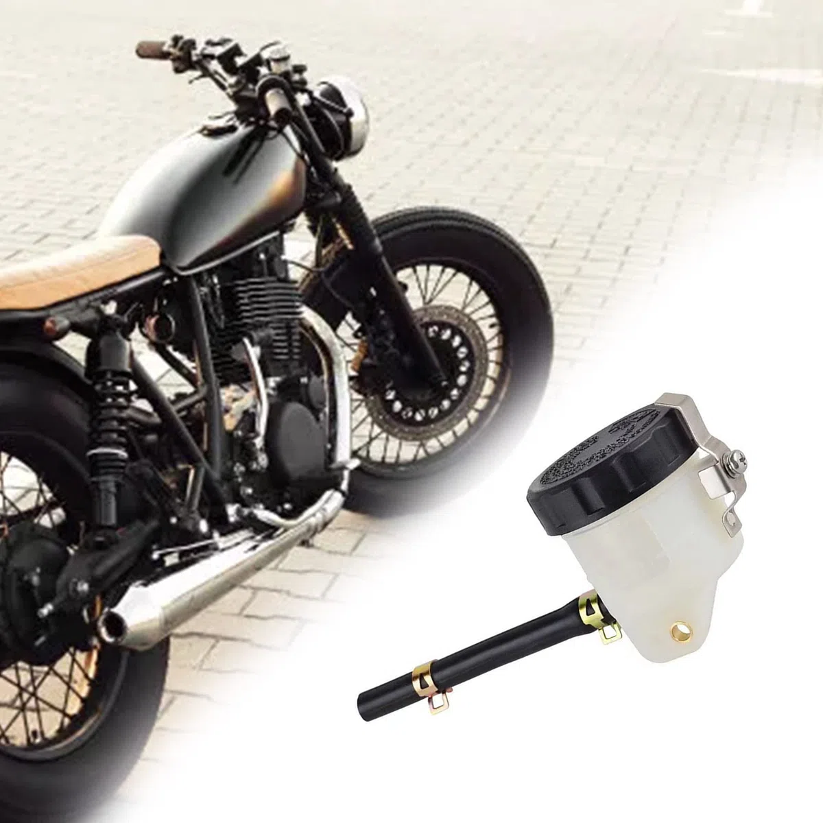 Motorbik - Depósito de líquido de frenos para GSXR750 ZX10R ZX14R ZX6R ZX7 ZX7R ZX9R Z1000 ZZR600 600 750 1000