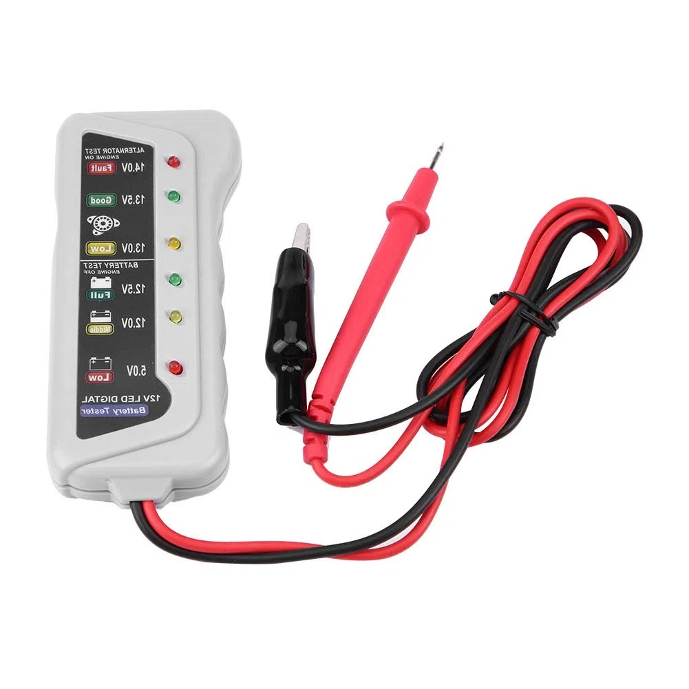 KIMISS Analizador de Baterías para Coche y Furgoneta, Probador de Carga 12V-14.8V, de Mantenimiento y Diagnóstico, Herramienta Profesional para Verificar Estado