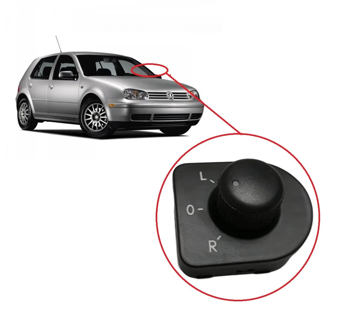 Twowinds - Mando Espejo Retrovisor 1J1959565D Compatible con VW Bora Golf 4 - Puerta Delantera Izquierda (lado conductor) - Interruptor Espejo Lateral