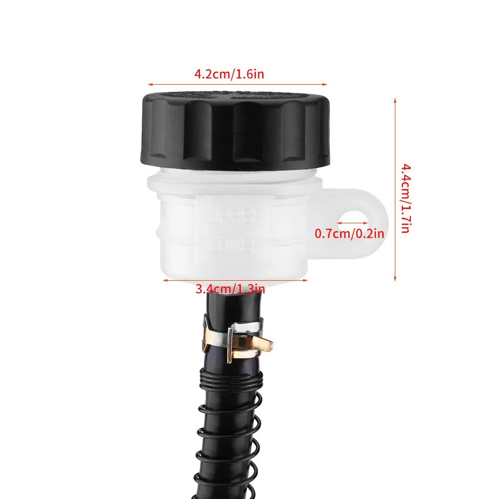 Akozon Bomba de freno de pie trasero Freno de pie trasero plegable Depósito de bomba de cilindro maestro hidráulico para moto ATV Dirt Bike