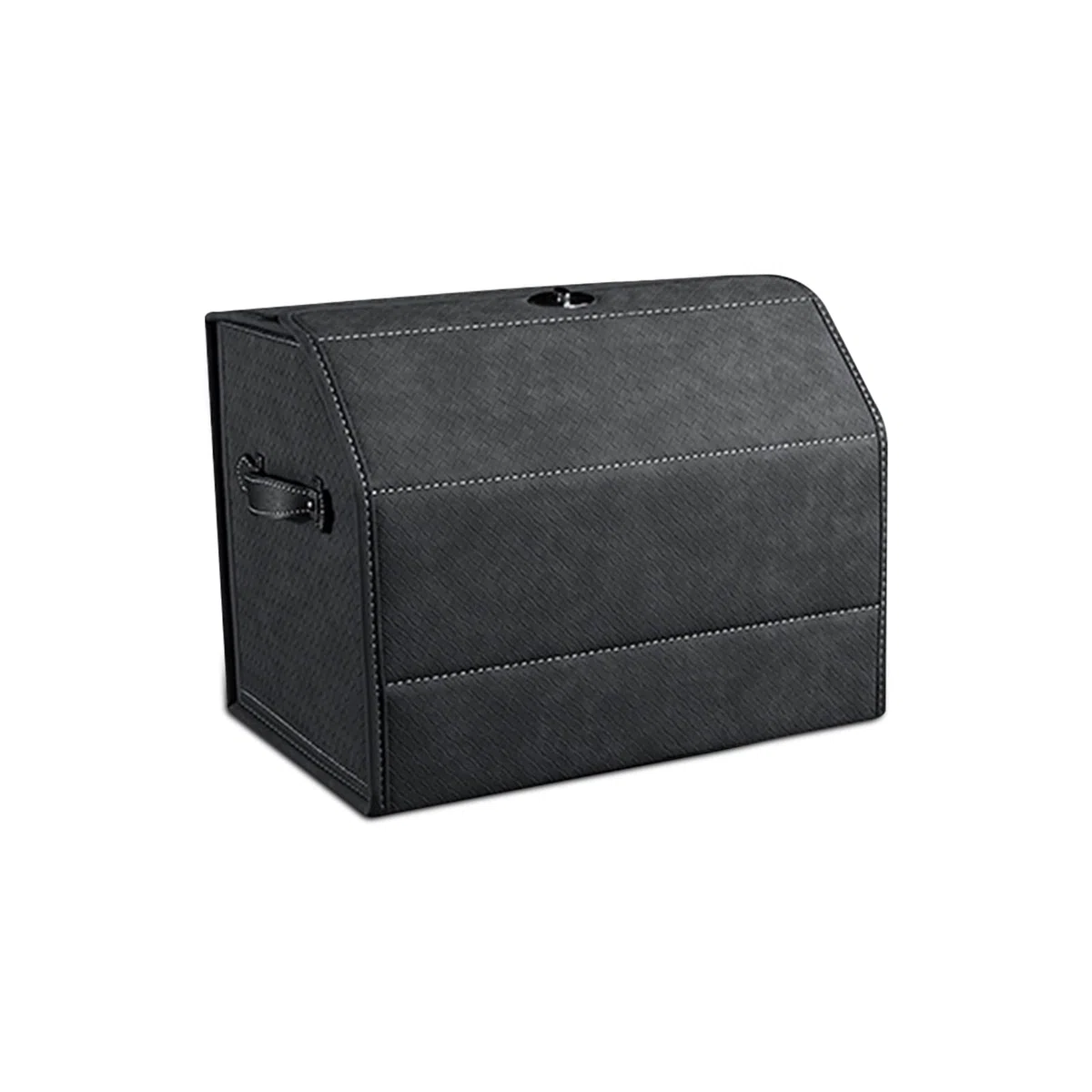 Ergocar Organizador de Maletero de Coche, Plegable Ante Organizador de Coche para Almacenamiento, Organizador de Maletero con Tapa y mango, Apertura de 180°, para Coches y SUV