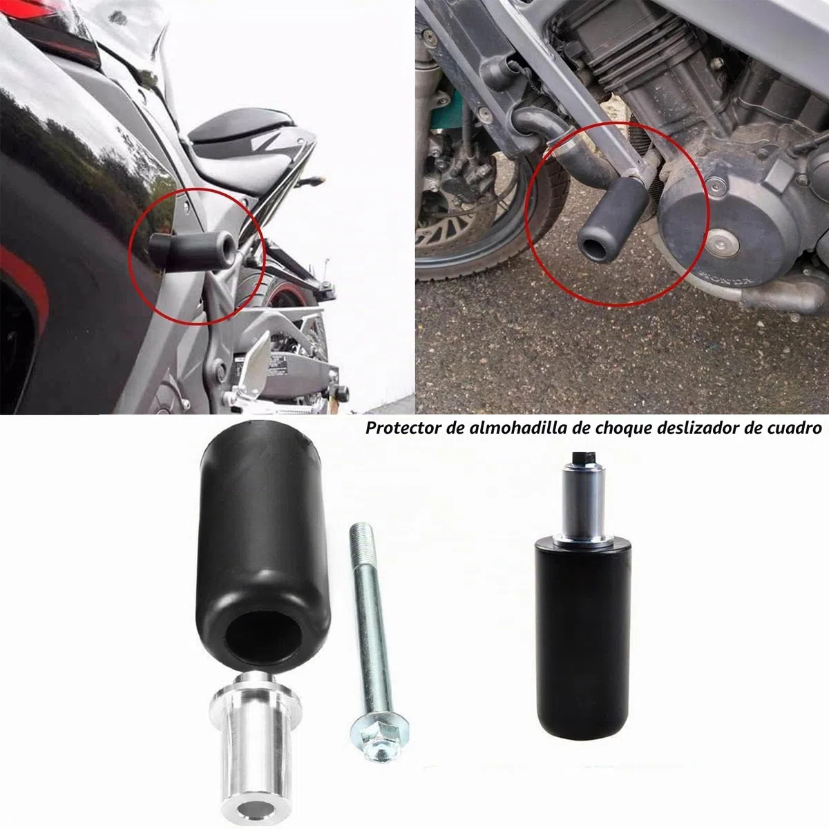 Deslizador de Cuadro Universal para Motocicleta, antichoque para Yamaha, Honda, Suzuki
